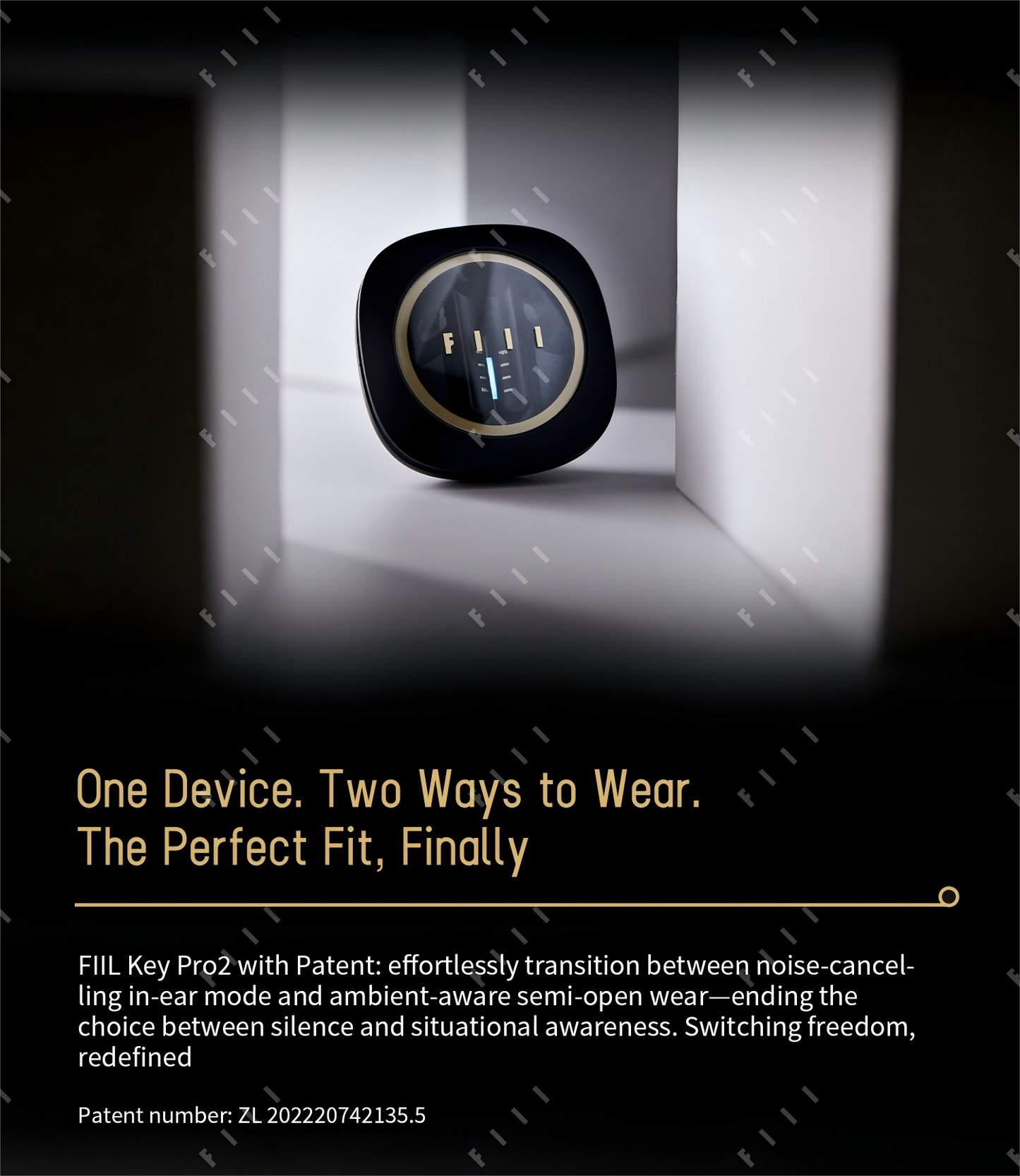 FIIL Key Pro2 Chinese Ver. Smart 55dB Deep Noise Cancellation Bluetooth 6.0 Wireless Earbuds with Long Lasting 35Hrs, In-Ear or Semi-Open Eartips Freely Switch & Hi-Res Audio