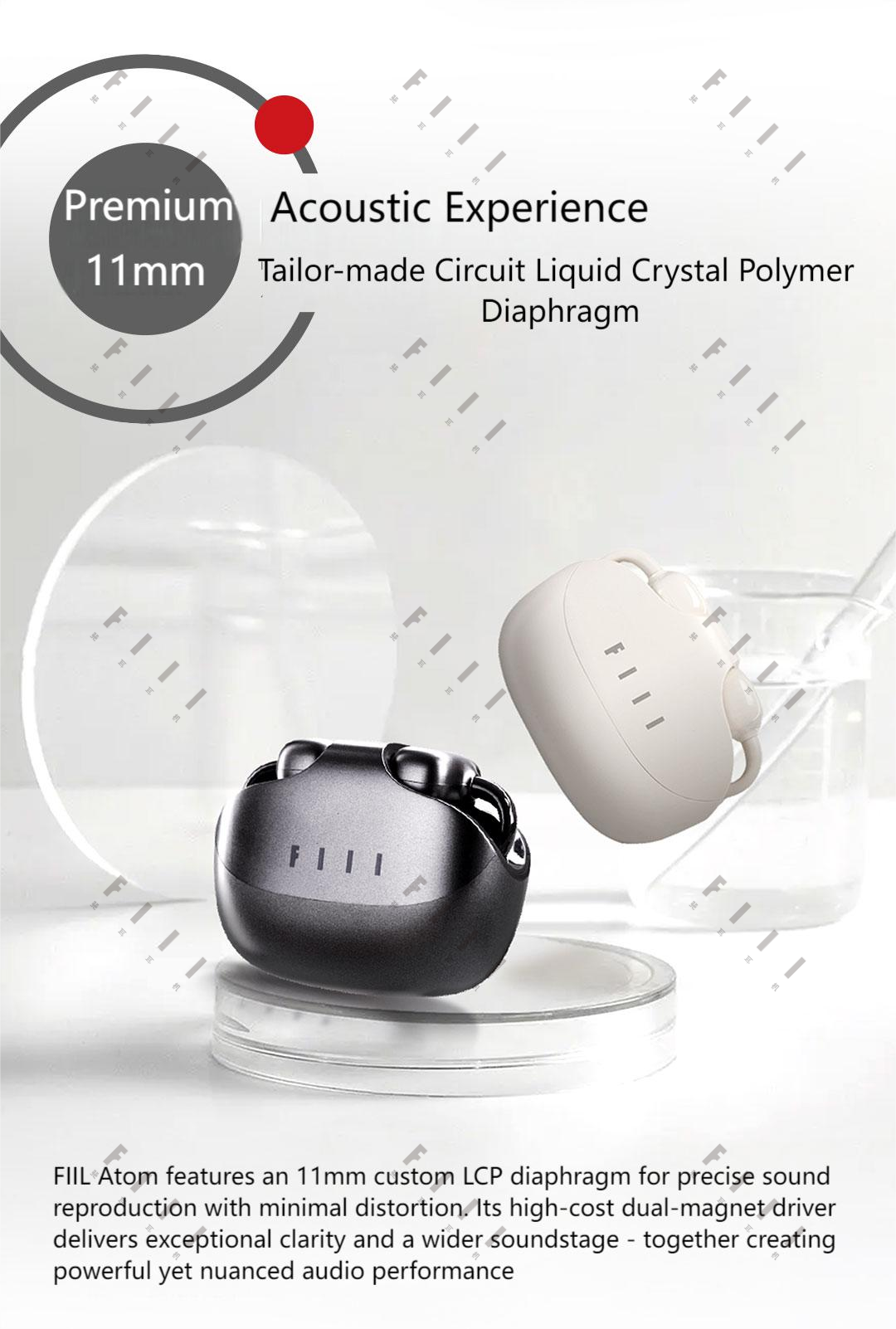 FIIL Atom Open Ear-Clip style Earbuds Bluetooh 5.4 & 36 hr long lasting Call Noise Cancellation Extrem Light Weight