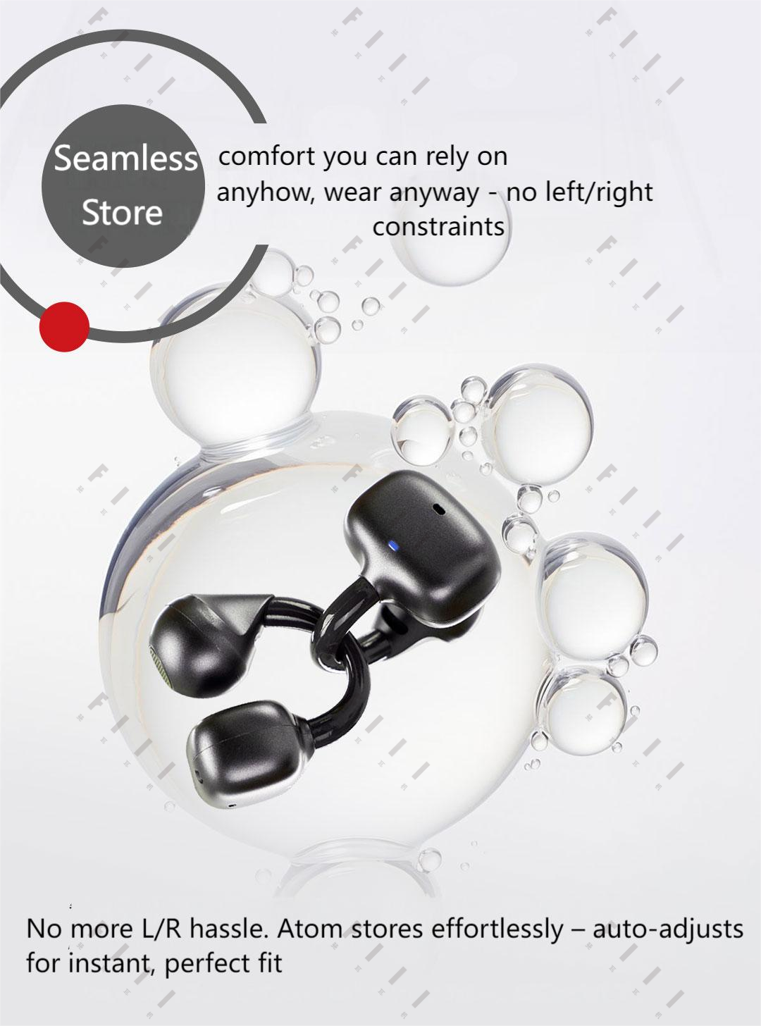 FIIL Atom Open Ear-Clip style Earbuds Bluetooh 5.4 & 36 hr long lasting Call Noise Cancellation Extrem Light Weight