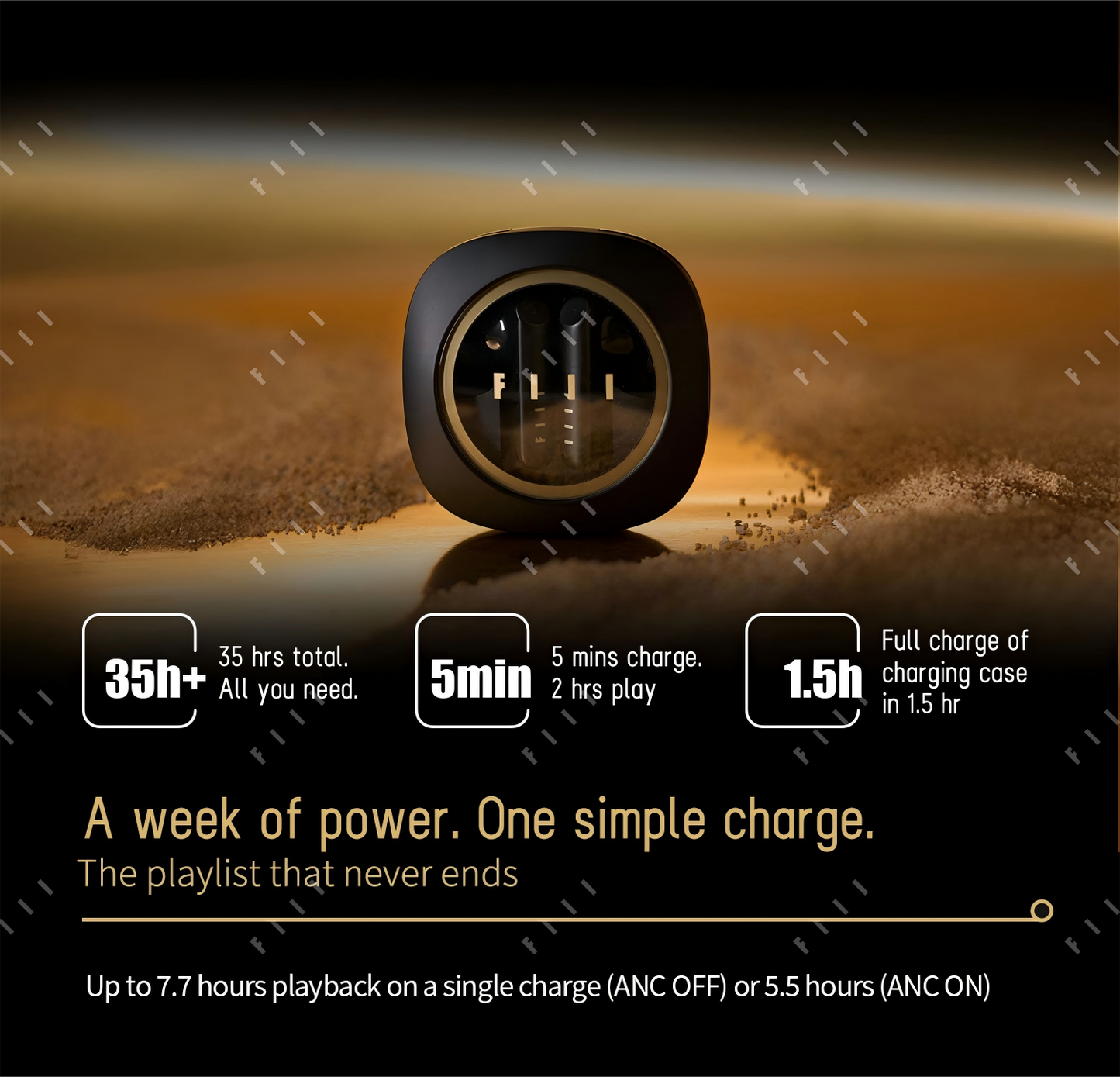 FIIL Key Pro2 Chinese Ver. Smart 55dB Deep Noise Cancellation Bluetooth 6.0 Wireless Earbuds with Long Lasting 35Hrs, In-Ear or Semi-Open Eartips Freely Switch & Hi-Res Audio