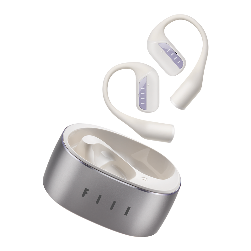 FIIL GS Blutooth 5.3 English Version Open Type Earbuds, Hi-Res Audio Wireless Certified Earphone with Call Noise Cancellation, 32 hr long play time, Bionic ear-shaped design for working, travel or running