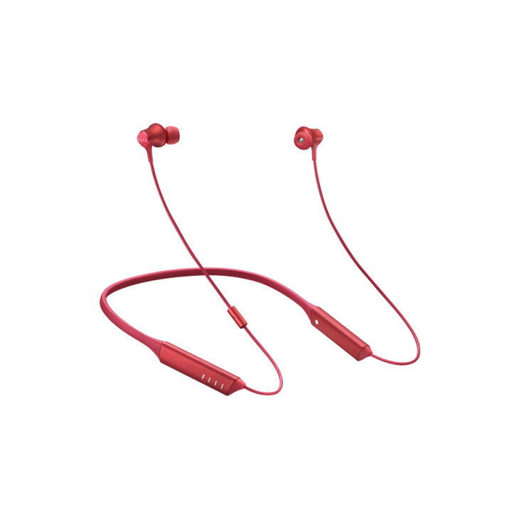 FIIL Driifter Noise Cancelling Bass Bluetooth Neckband In-Ear Earphones, for Sport Gym Running 11 Hours Playtime with Sweatproof and lightweight foldable Design, with Built-in Microphone for Call, Red