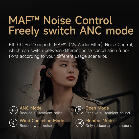 FIIL CC Pro2 English Ver. True Wireless Earbuds 42dB Hybrid ANC, All-M