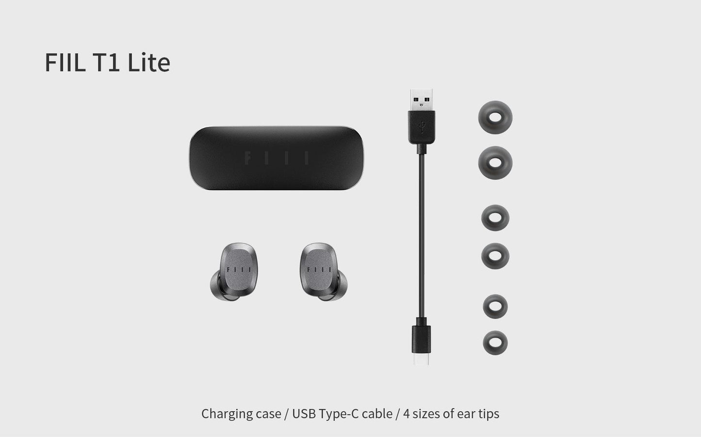 FIIL T1 Lite (Chinese Ver.) Wireless Earbuds in-Ear Headphones, Bluetooth 5.2 Touch control earbuds