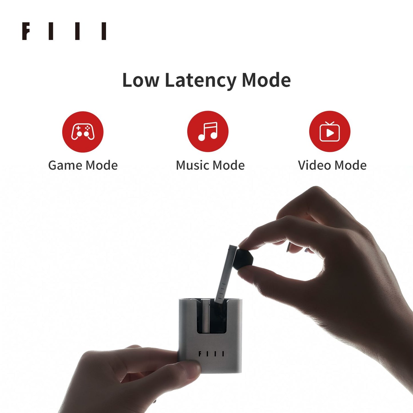 FIIL CC2 Bluetooth 5.2 True Wireless Semi-in Ear Earbuds with Call Noise Cancellation and Built-in Mic for Sport Gym, Sweatproof