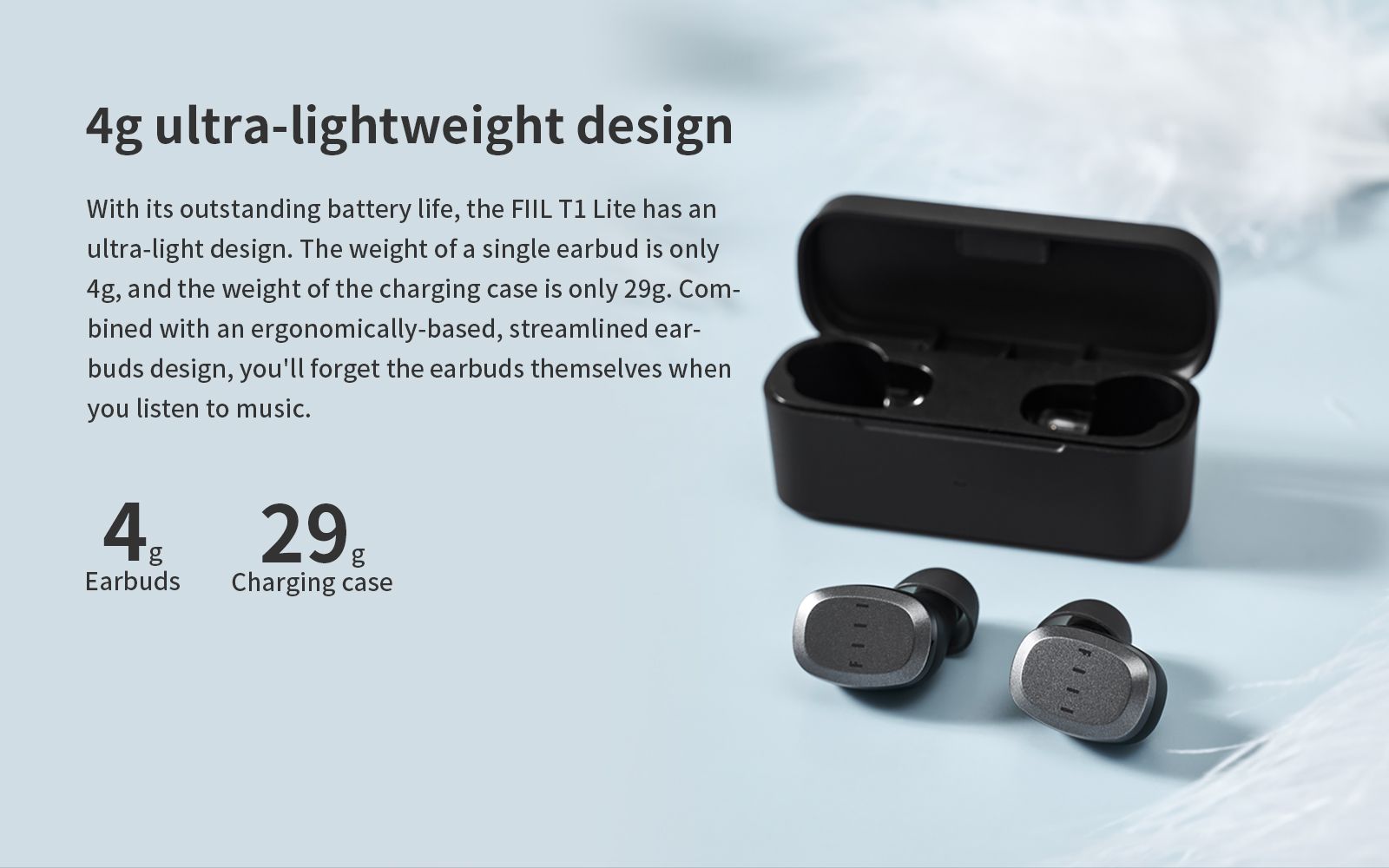 FIIL T1 Lite Chinese Ver. Wireless Earbuds in Ear Headphones Bluetooth 5.2 Touch control earbuds